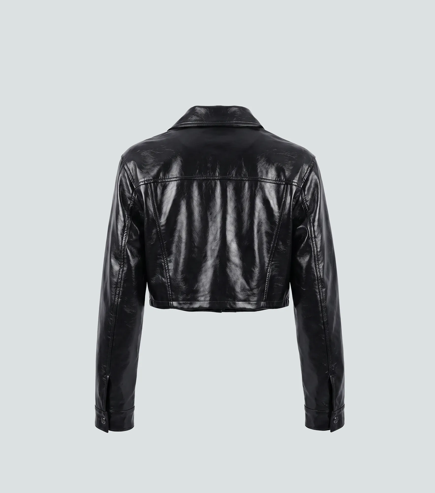 Chaqueta Biker De Cuero Estilo Motero Para Mujer Derek 838128 NG