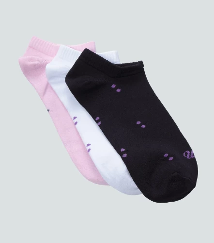 Carla Tripack Medias Unicolor Con Puntos Contraste UnserCU