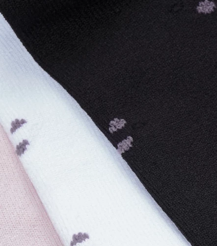 Carla Tripack Medias Unicolor Con Puntos Contraste UnserCU