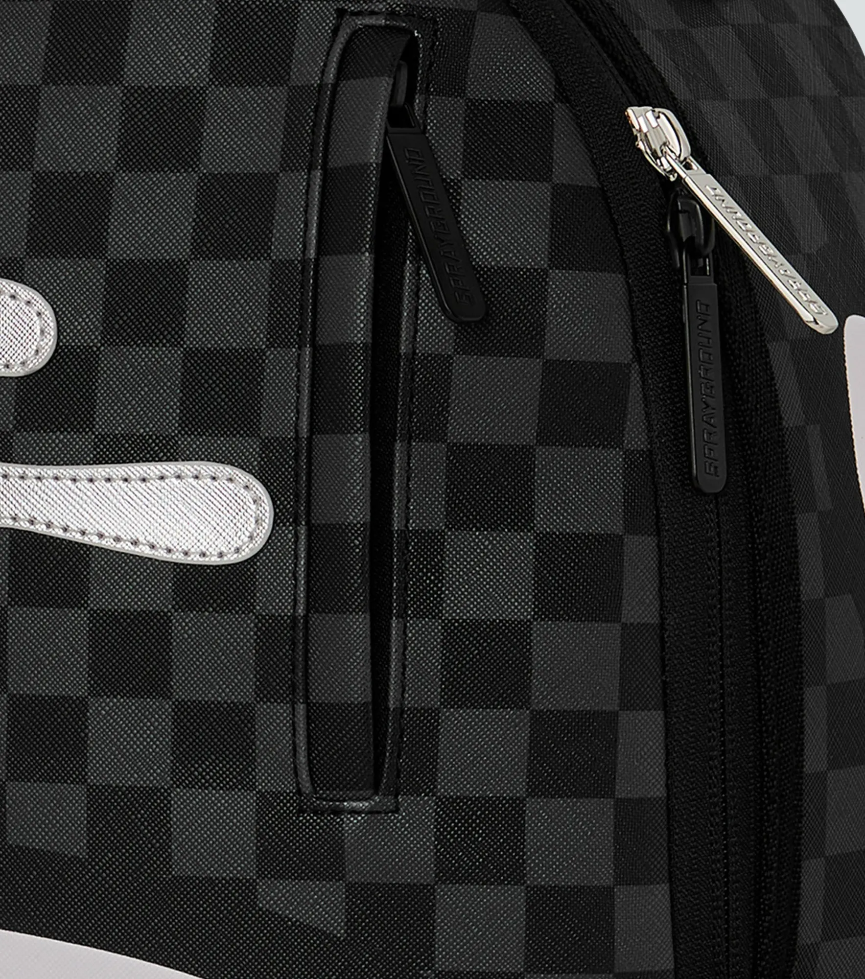 Morral Sprayground Silver Side Drip Black Check 133571 NG