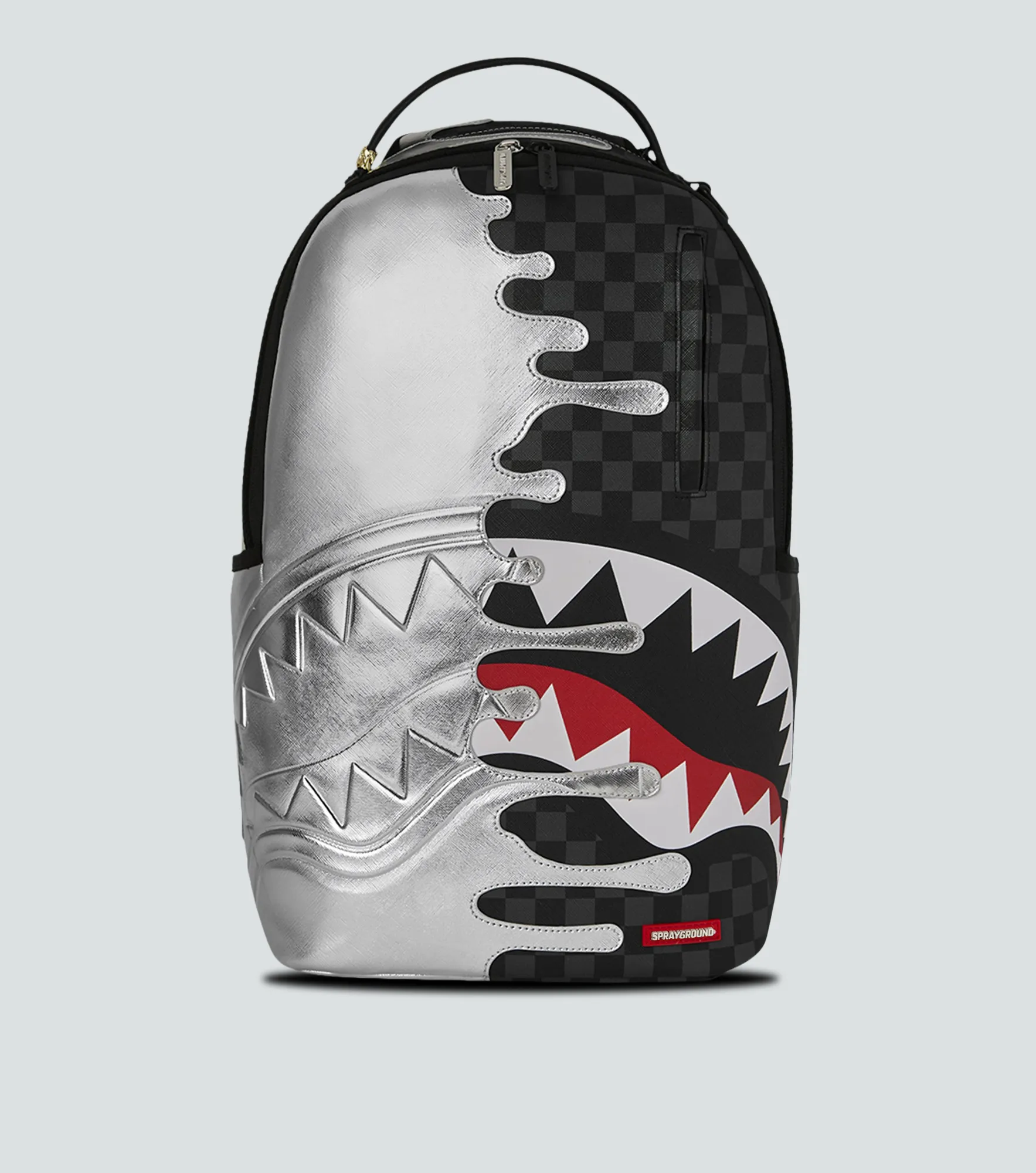 Morral Sprayground Silver Side Drip Black Check 133571 NG