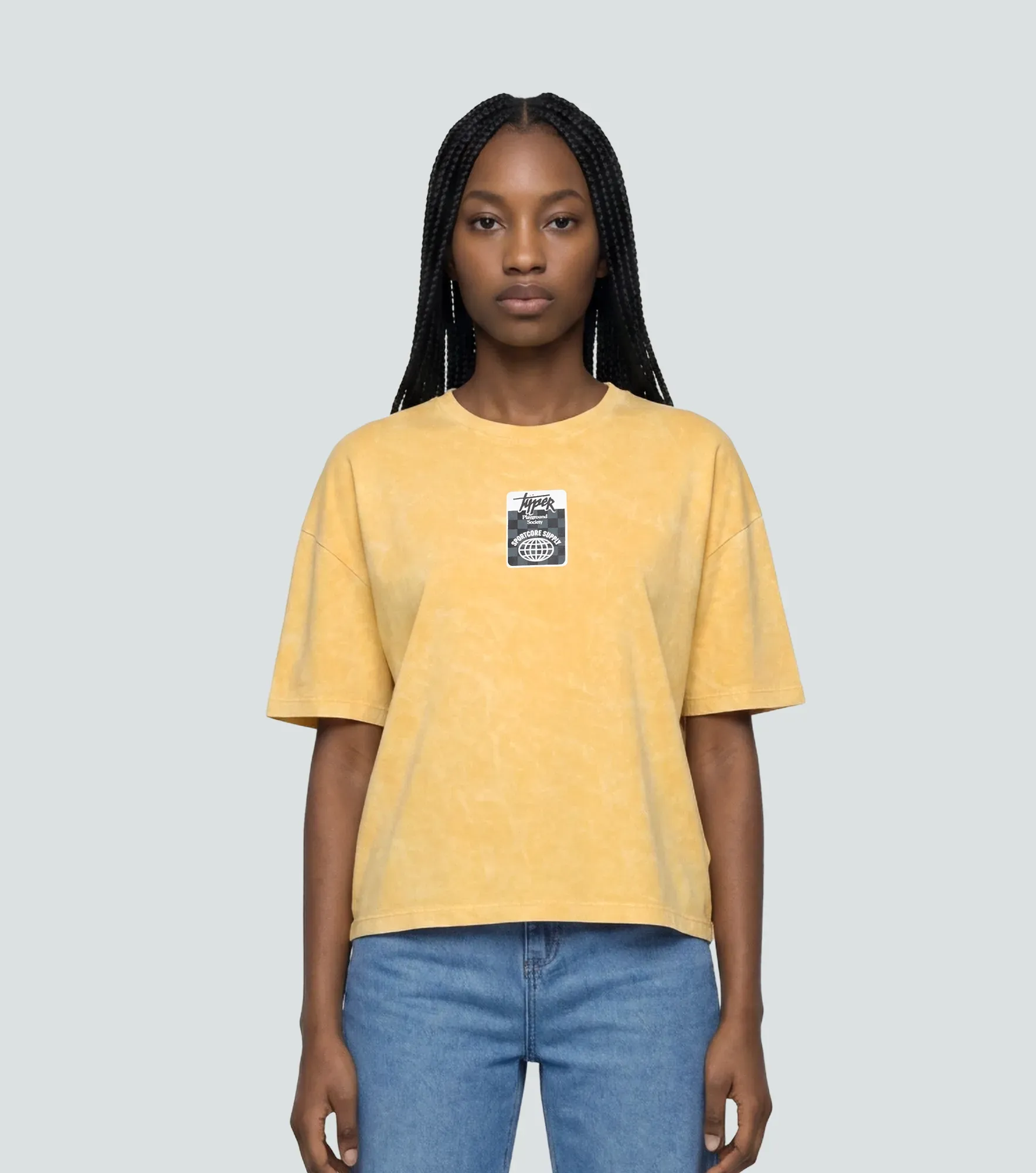Mary T Shirt Boxy Con Acid Wash Typer 837843 AL