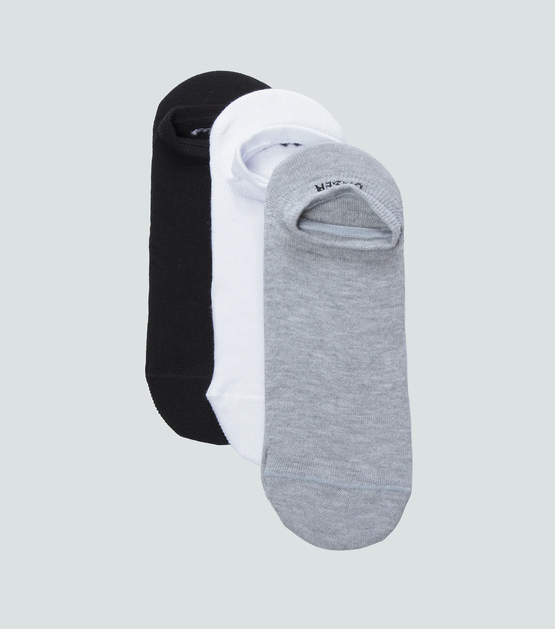 Media Para Hombre Tripack Invisible Unicolor Con Texto Unser 832962 CU