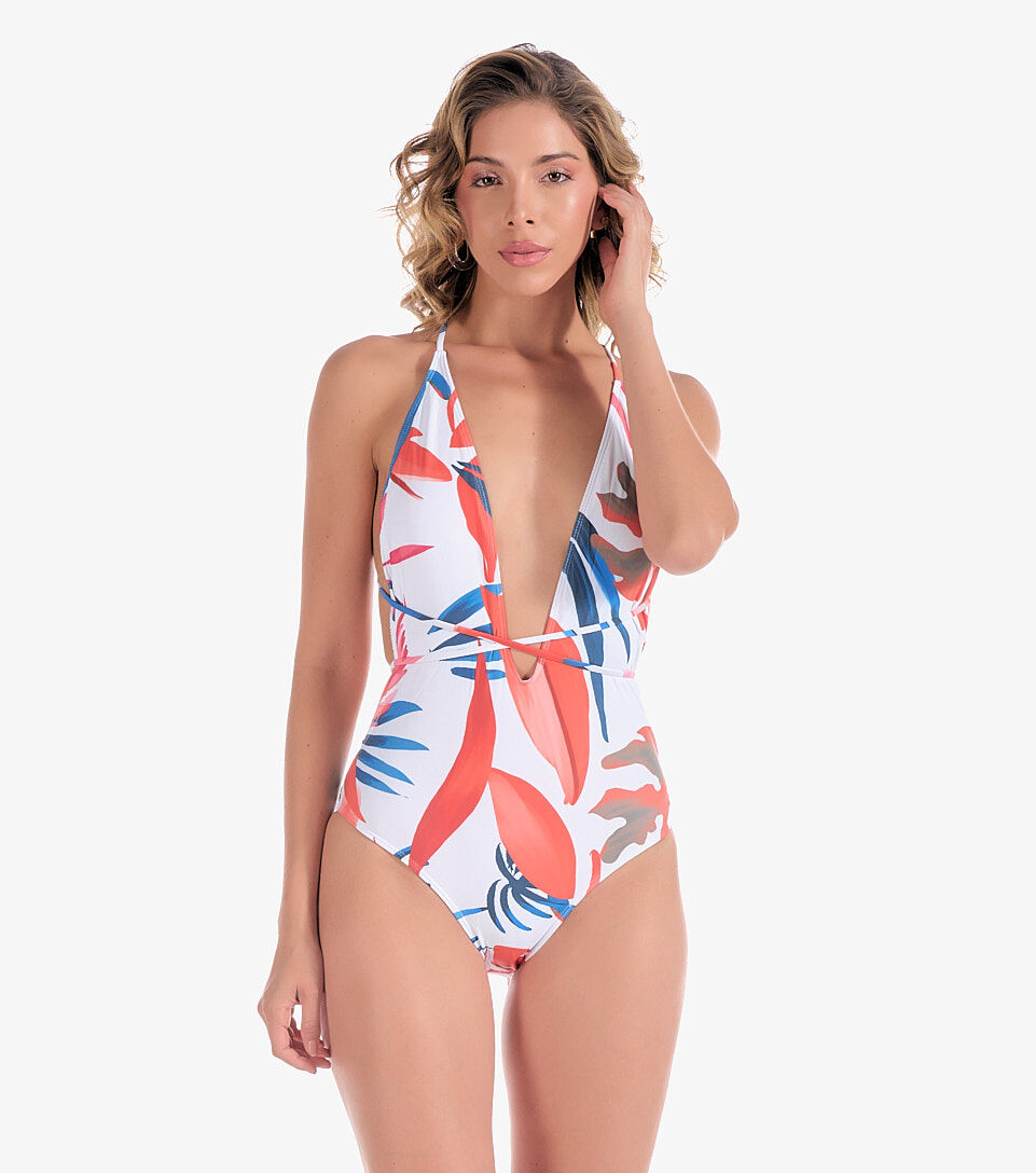Set Traje De Bano Y Cardigan Estampado Derek 829630 NJ