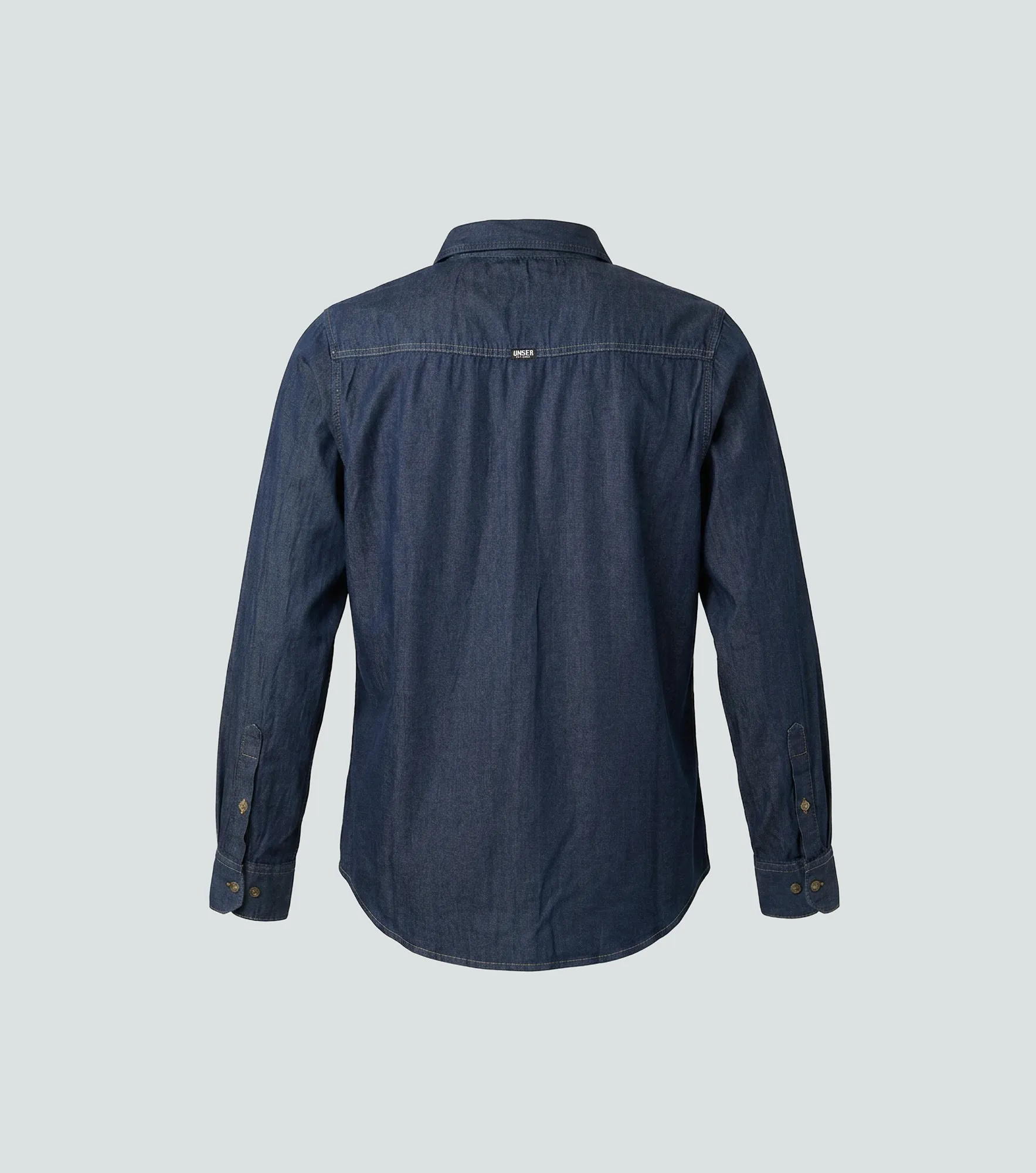 Slim Gustavo Camisa En Chambray Con Detalles Unser 836223 AZ