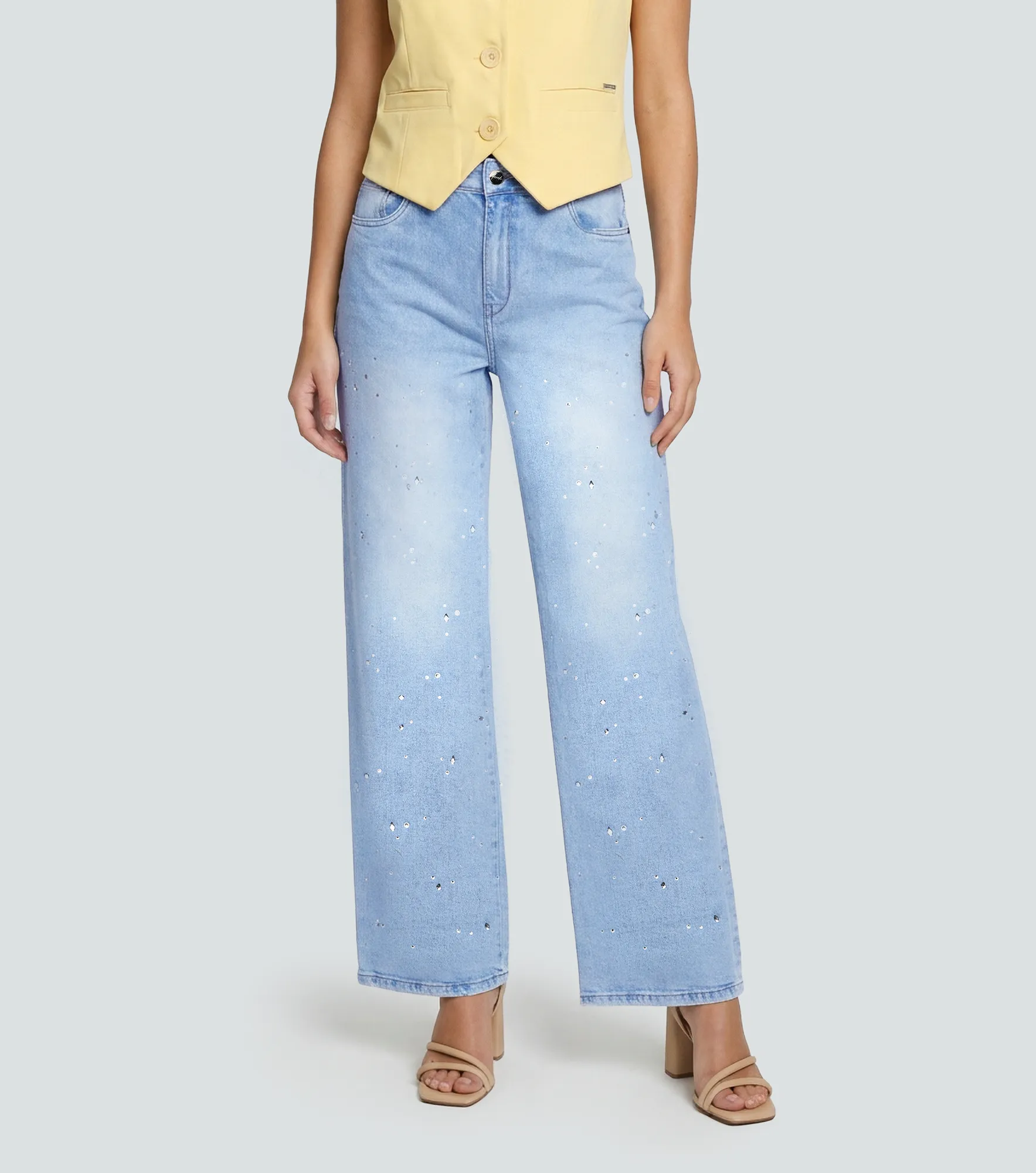 Barcelona Jean Para Mujer Con Brillos Thalia DerkAZ