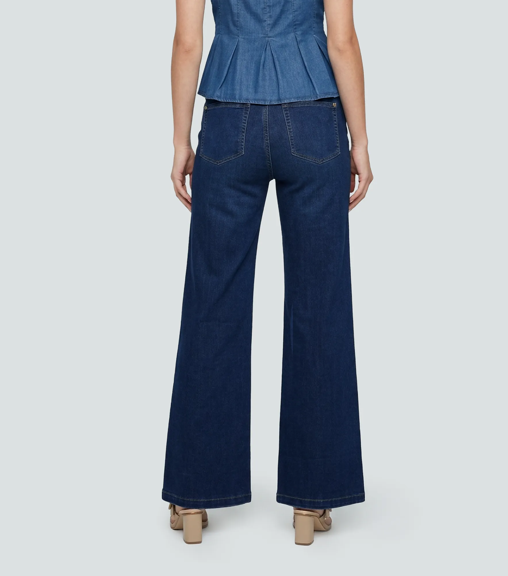 Praga Jean Para Mujer Pull Up Bota Recta Derek 838247 AZ