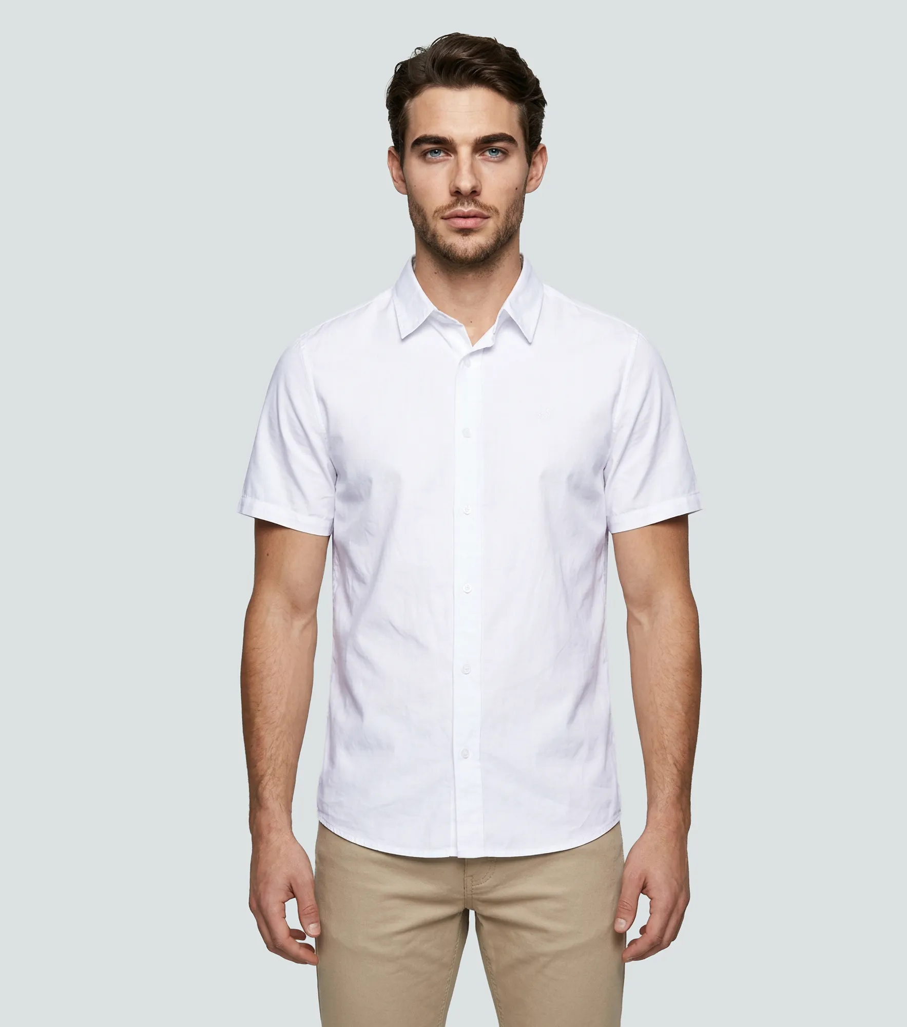 Comfort Gael Camisa M C Con Detalle En Tela Unser 836220 BL