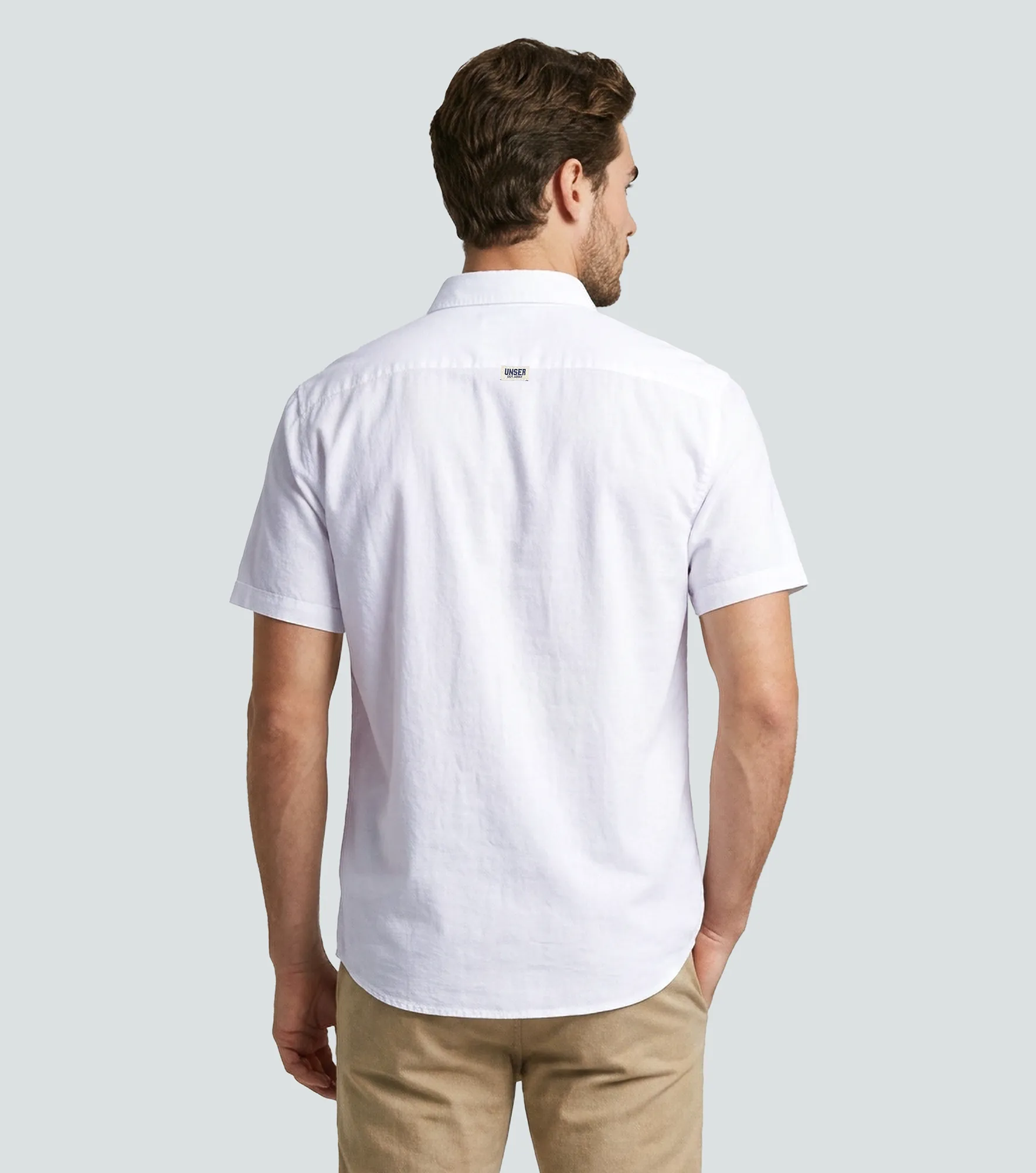 Comfort Gael Camisa M C Con Detalle En Tela Unser 836220 BL