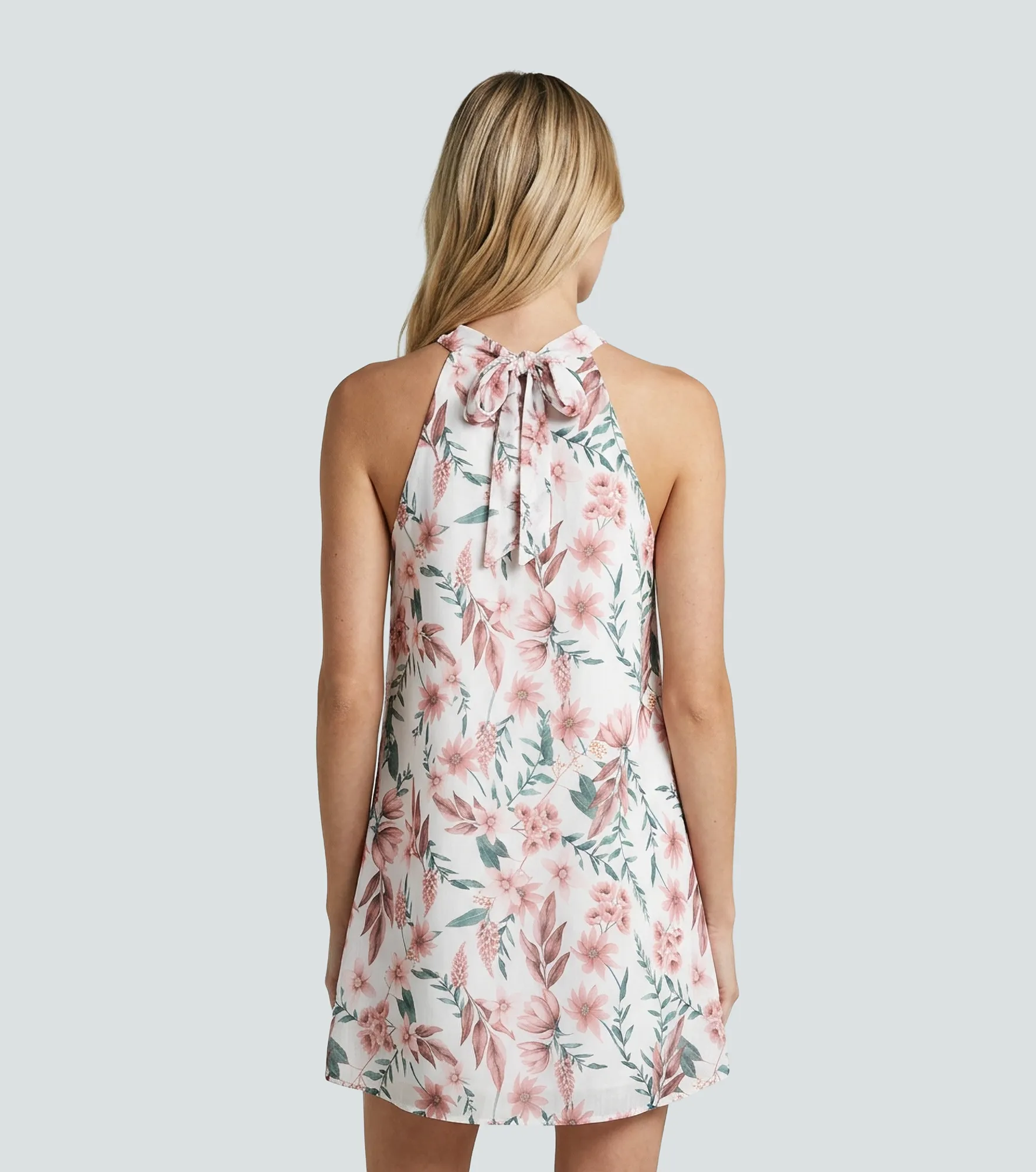 Vestido Corto Para Mujer Tipo Halter Sublimado Ruth Derek 838741 BL