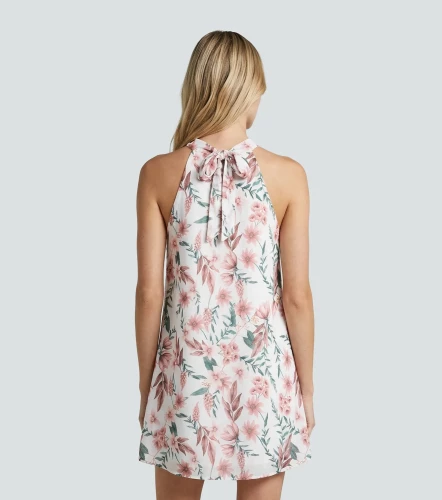 Vestido Corto Para Mujer Tipo Halter Sublimado Ruth DerekBL