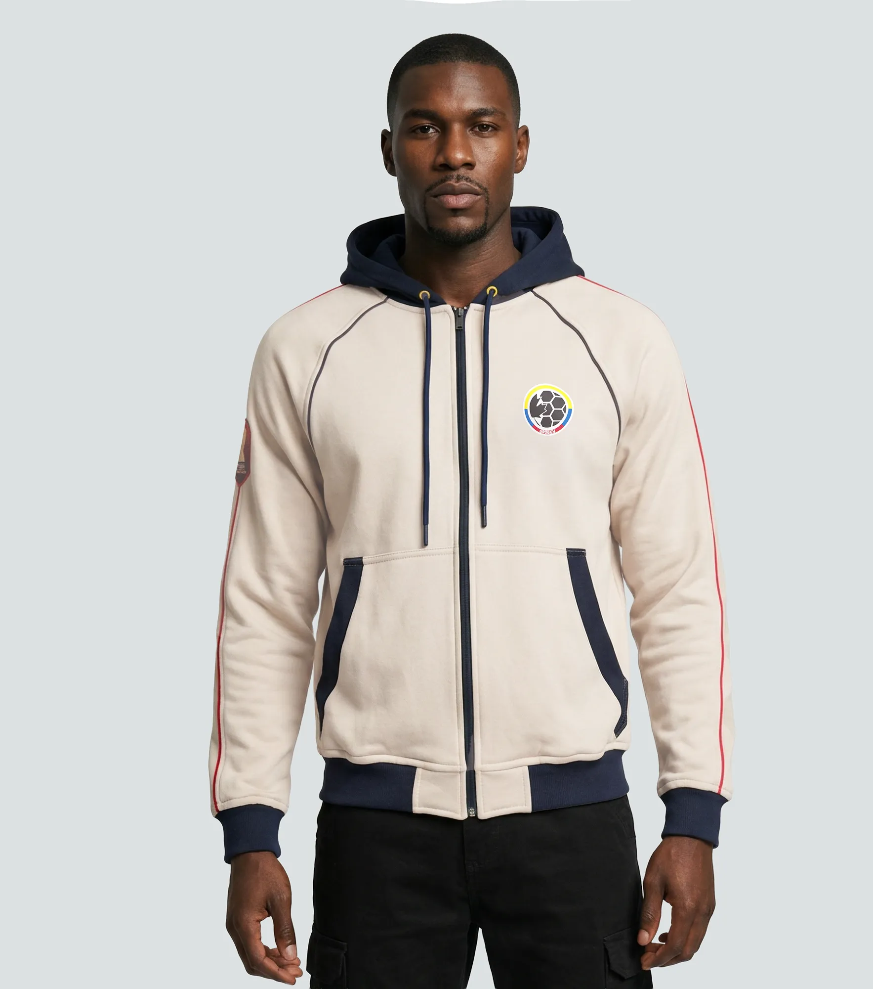Colombia Hoddie Abierto Con Capota Masculino GroggyCU