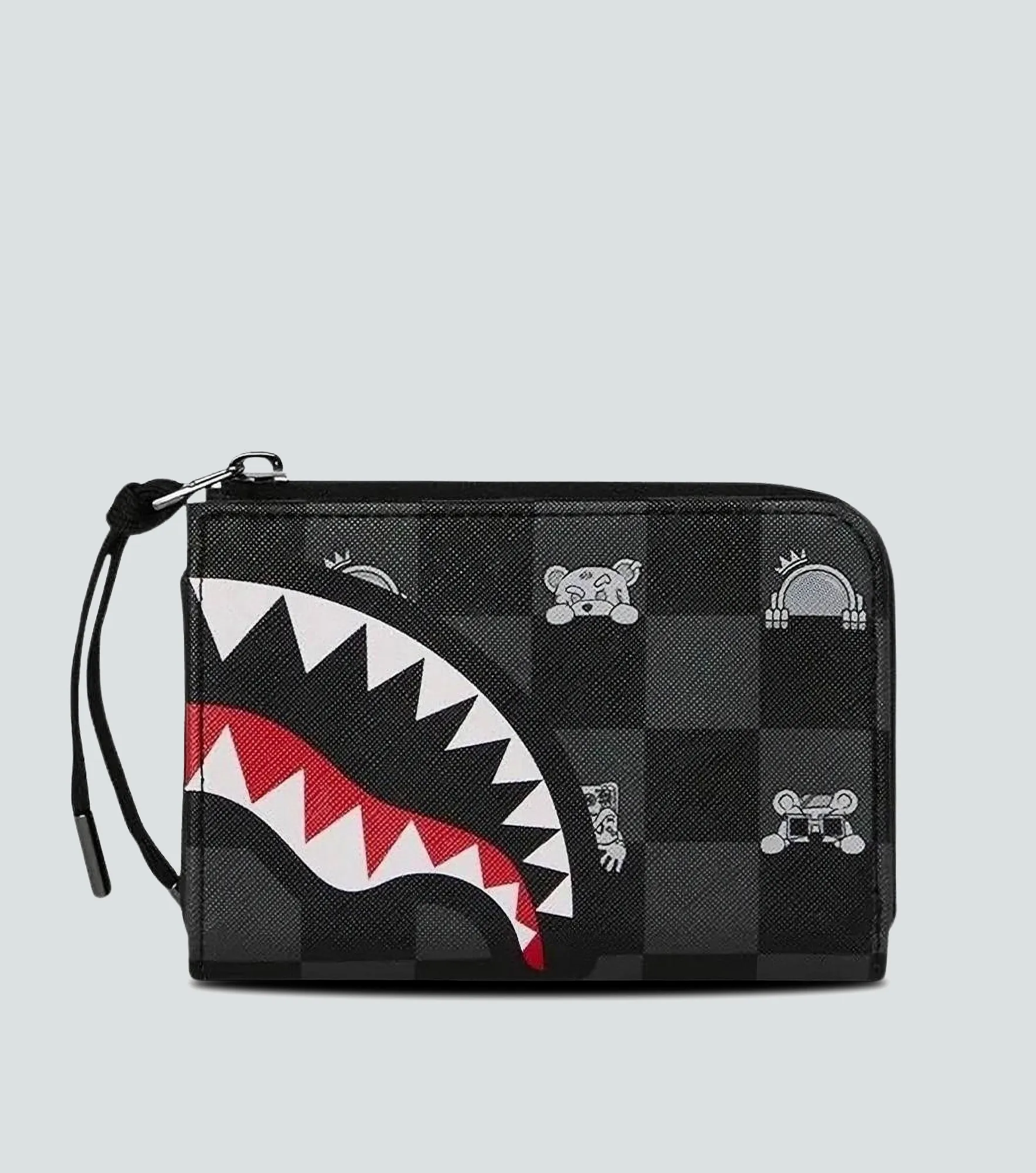 Billetera Sprayground Gray Peeking Character Check 133915 NG