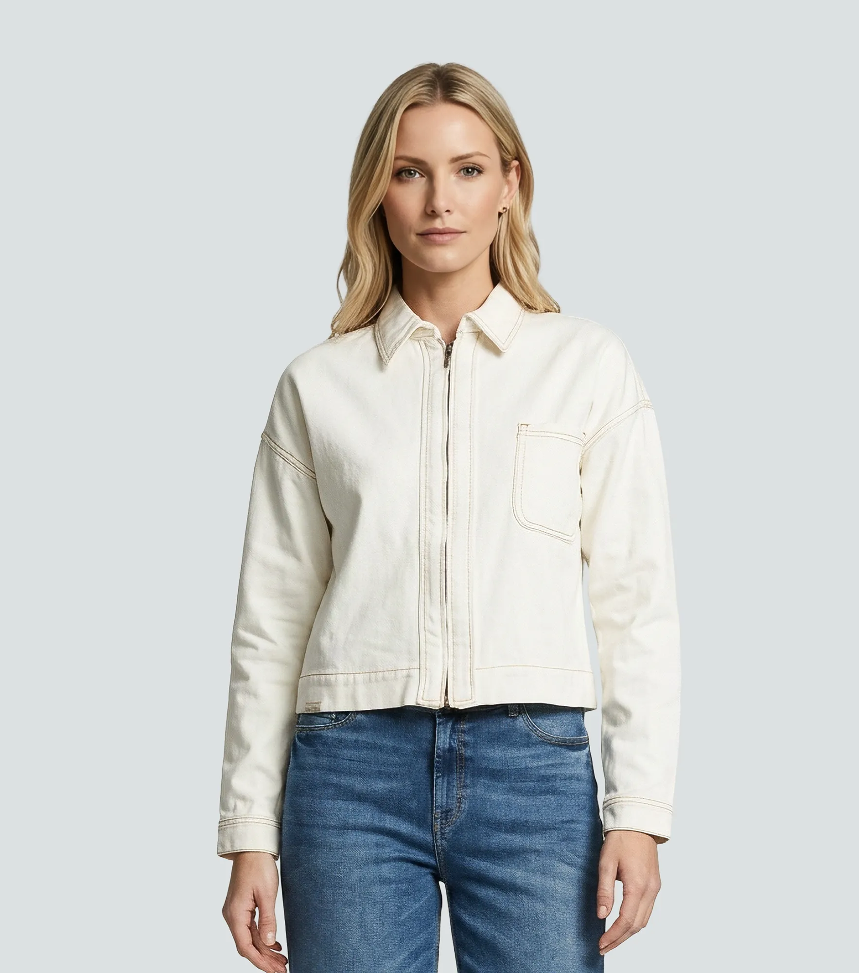 Clara Chaqueta Unicolor Con Detalle En Delantero Unser 837129 CR
