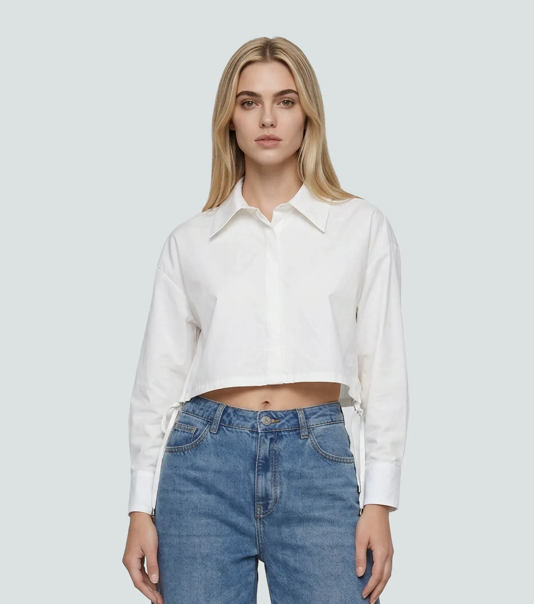 Blusa Camisera Para Mujer Con Detalle De Cordon Derek 837356 BH