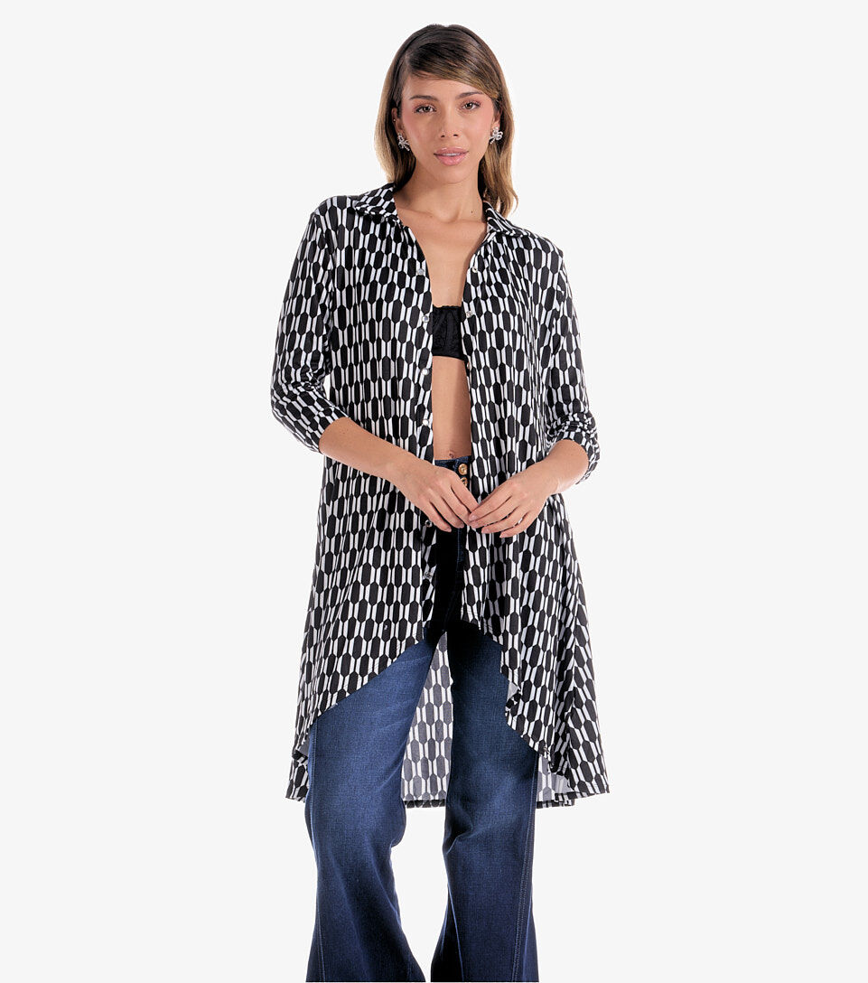 Cardigan Estampado Para Mujer Roma Derek 832272 NG