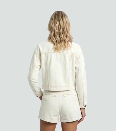 Clara Chaqueta Unicolor Con Detalle En Delantero UnserCR