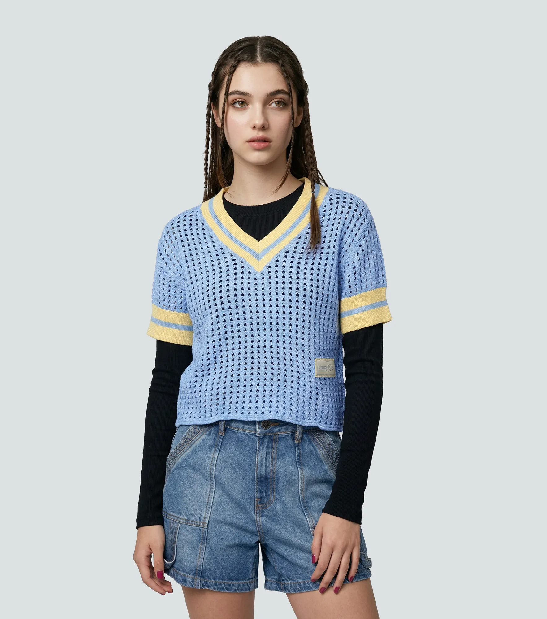Izel Blusa Boxy Tejida Con Tejidos Typer 838762 AZ