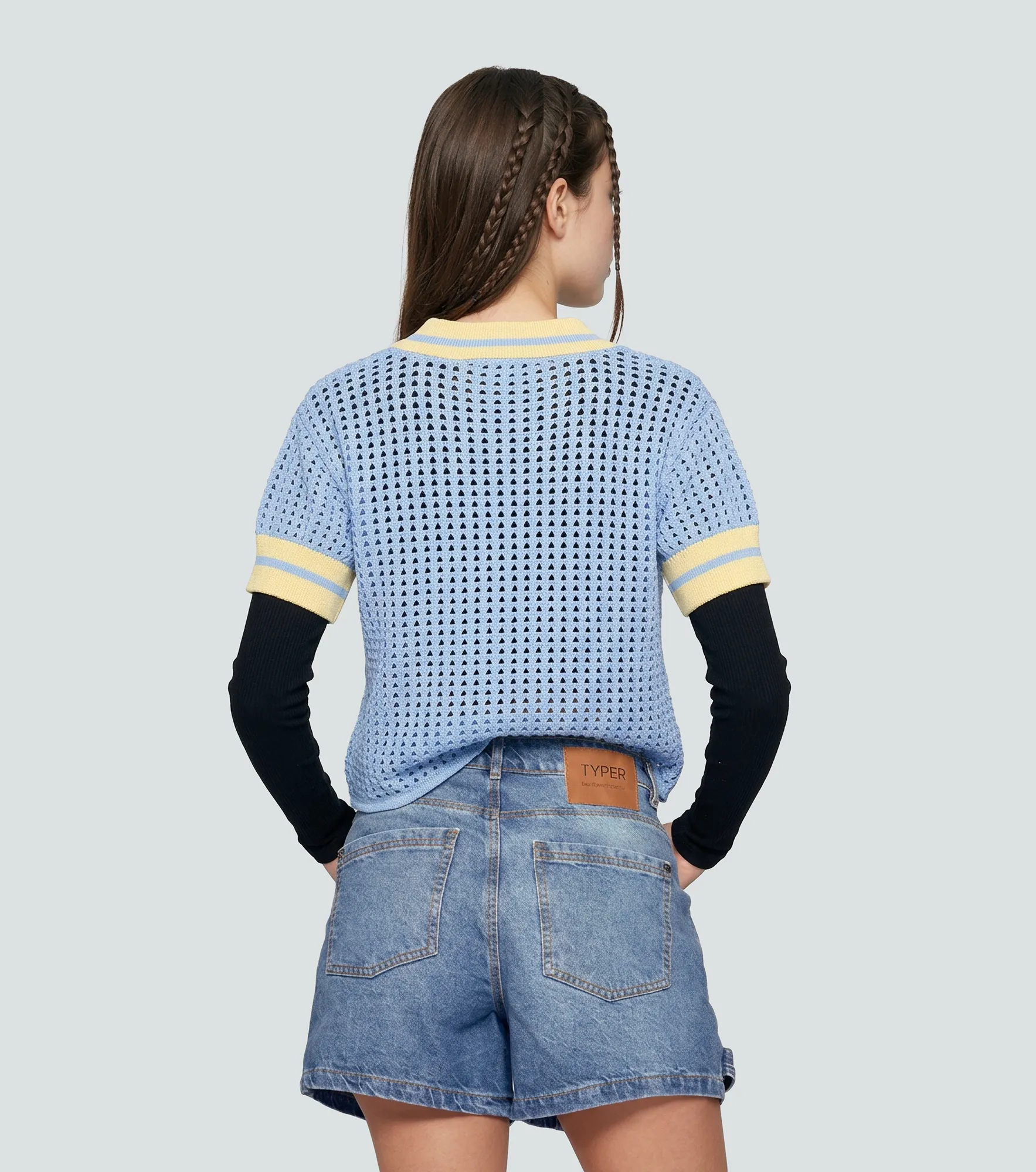 Izel Blusa Boxy Tejida Con Tejidos Typer 838762 AZ