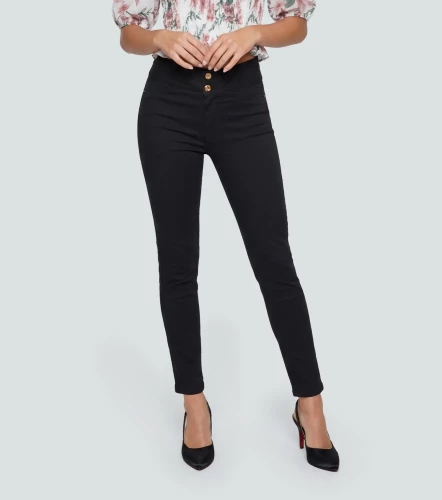 Jean Para Mujer Con Corte En Pretina Bota Skinny DerekNG