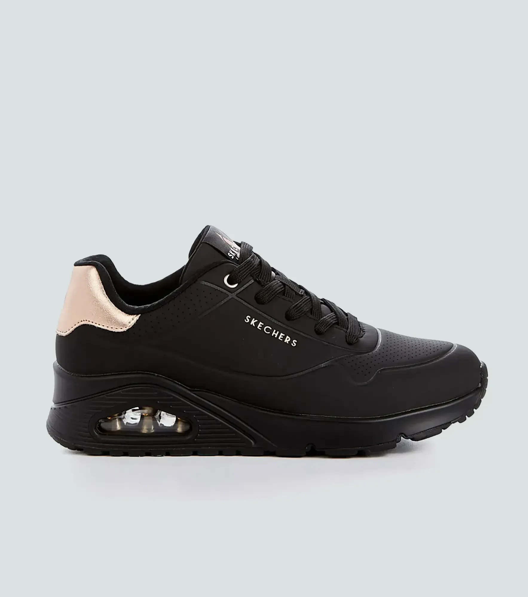 Tenis Skechers Duraleather Metallic Heel 127711 NG