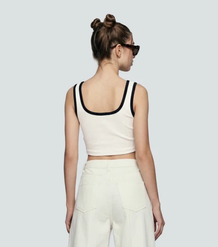 Alice Blusa Slim Con Sesgos En Contraste TyperAR