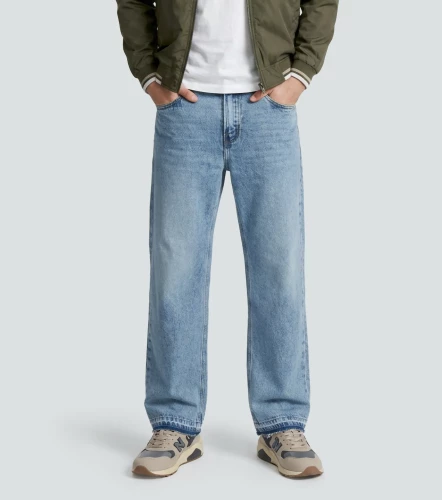 Stell Kael Jean Claro 5 Bolsillos Con Bota Recta Y Cremallera UnserAZ