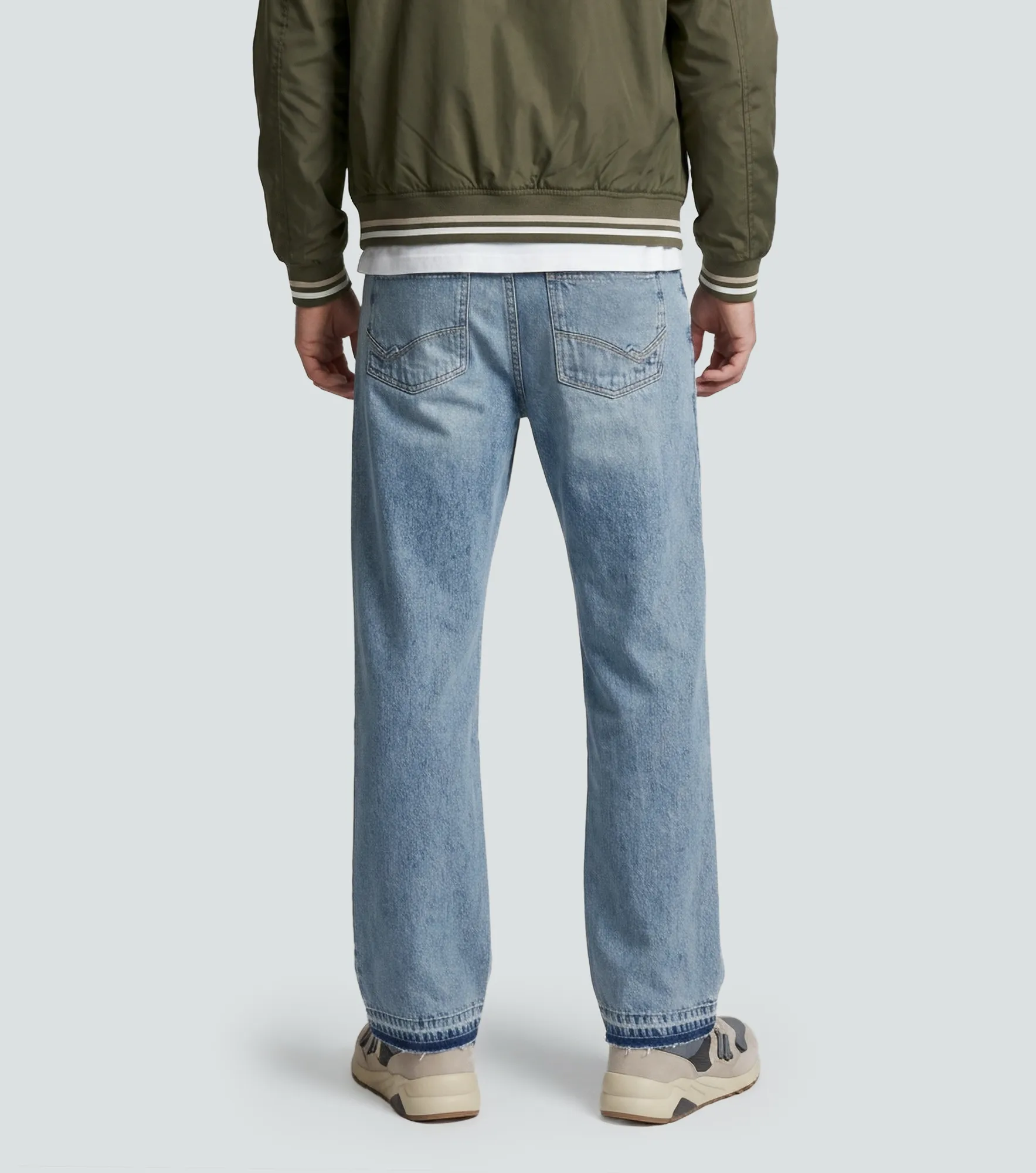 Stell Kael Jean Claro 5 Bolsillos Con Bota Recta Y Cremallera Unser 835503 AZ