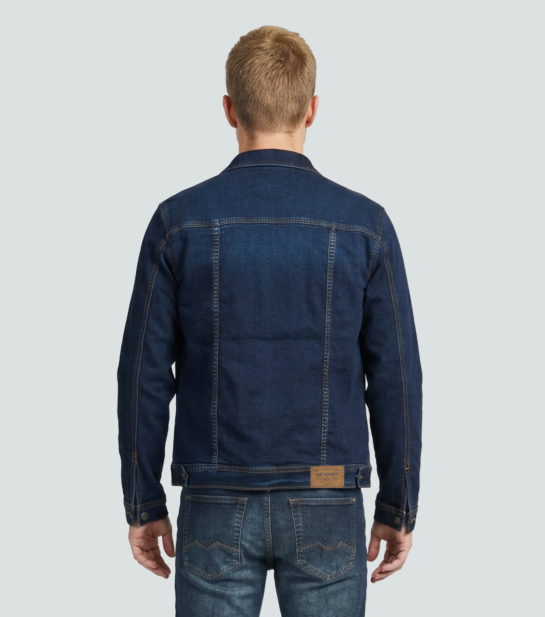 Giovany Chaqueta Azul Medio Con Detalle De Color Unser 837096 AZ