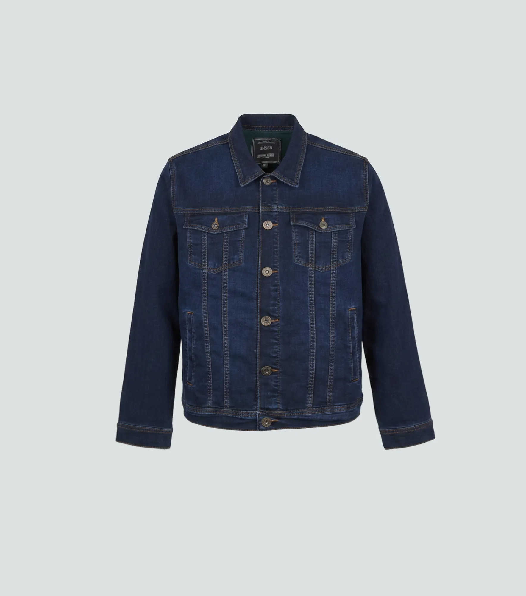 Giovany Chaqueta Azul Medio Con Detalle De Color Unser 837096 AZ