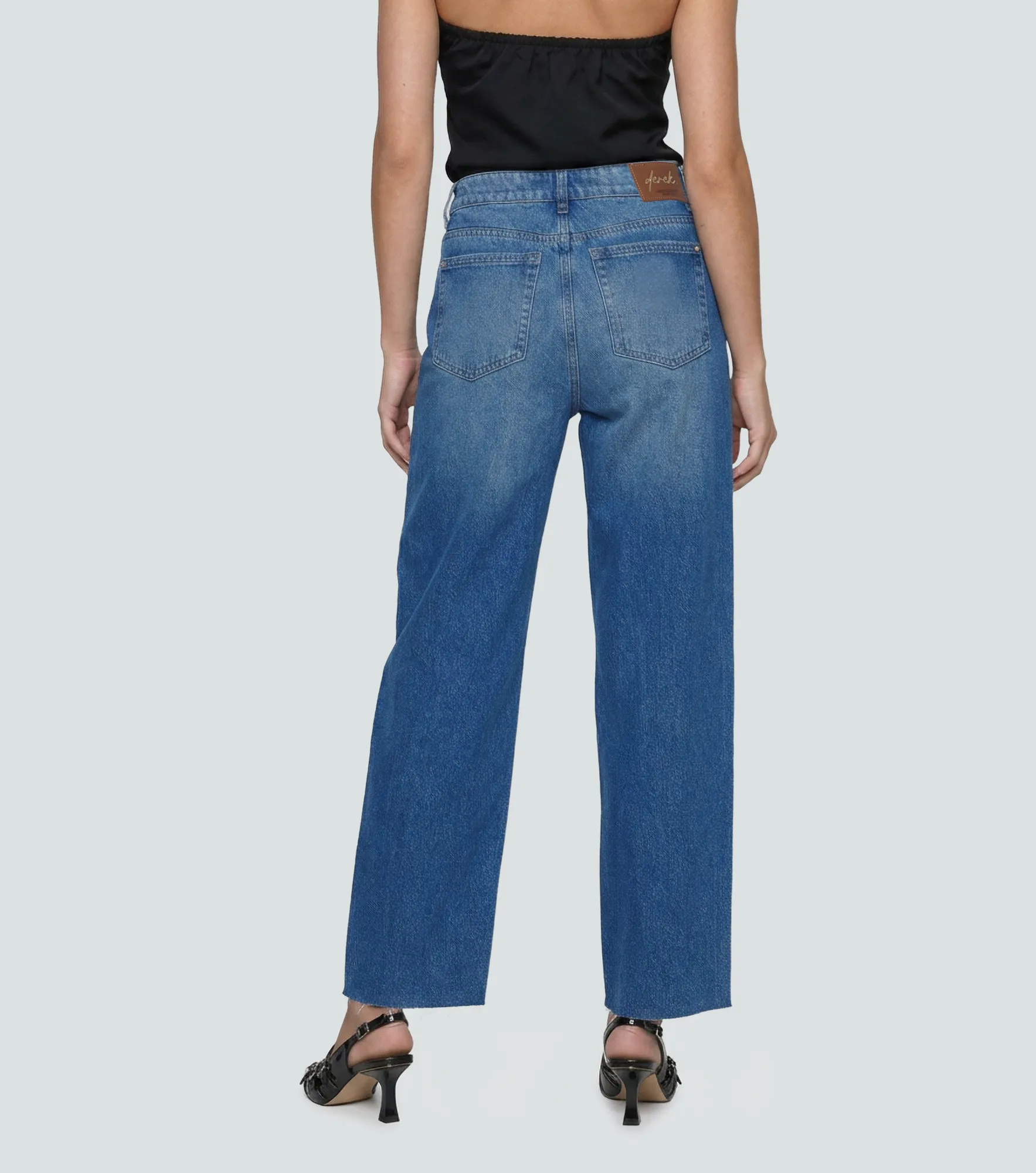Barcelona Jean Para Mujer Barrel Con Rotos Antonella Derek 837720 AZ