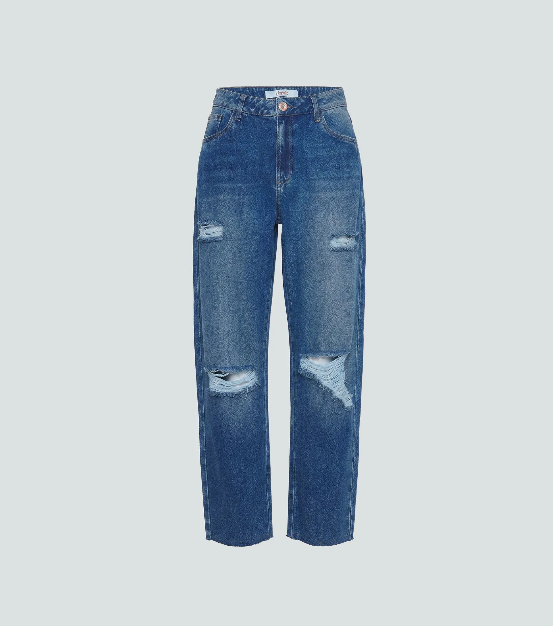 Barcelona Jean Para Mujer Barrel Con Rotos Antonella Derek 837720 AZ