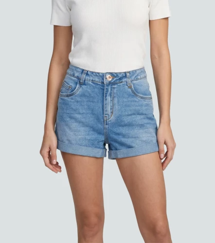 Short En Indigo Para Mujer Con Proceso Ashanti DerekAZ