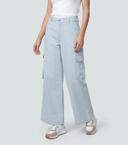 Diana Pantalon En Lineas Tipo Cargo Bota Ancha UnserAZ