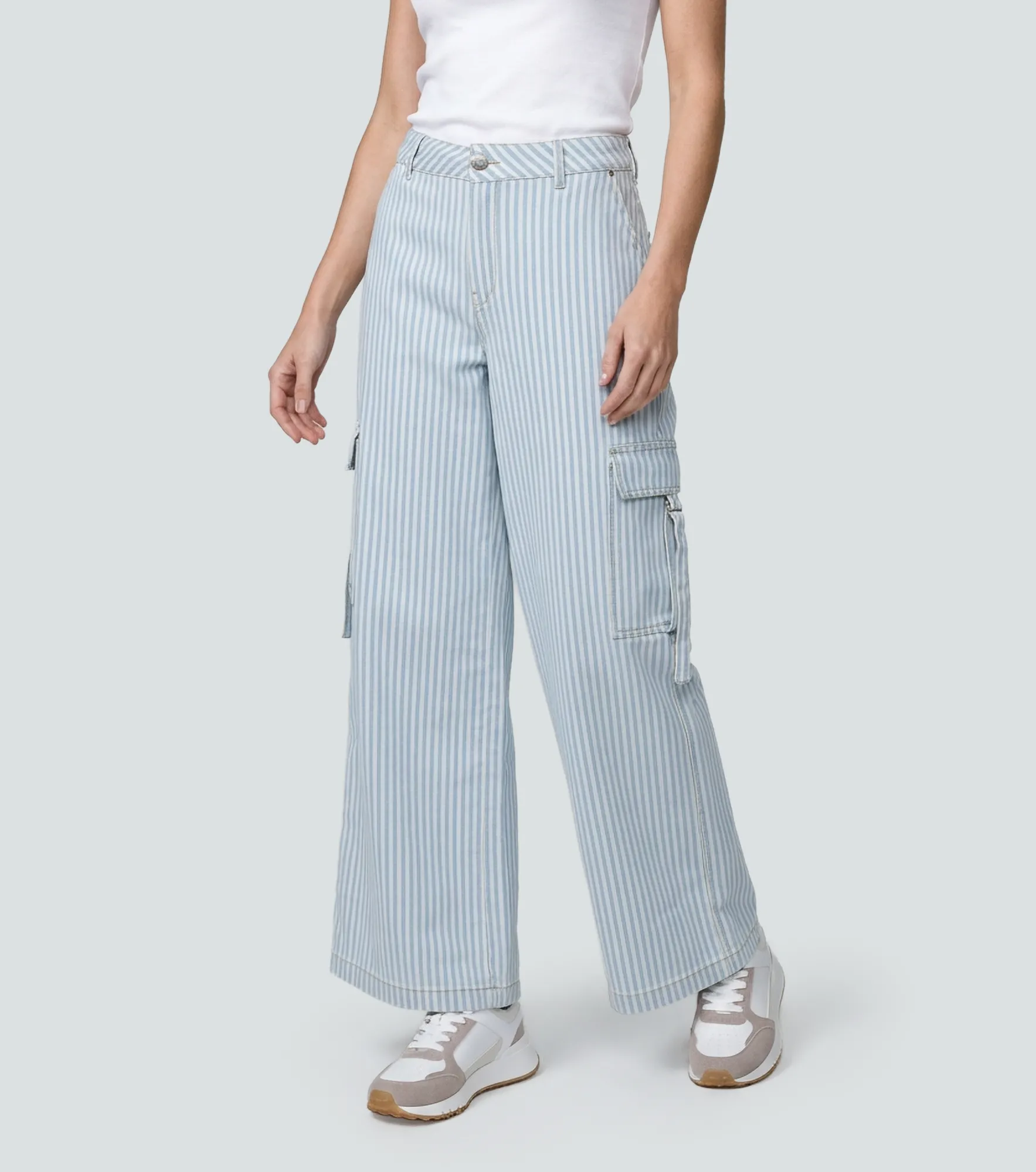 Diana Pantalon En Lineas Tipo Cargo Bota Ancha UnserAZ