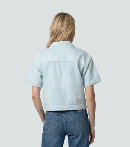 Darlyn Blusa Camisera Oversize Con Escote En Delantero Y Cortes UnserAC