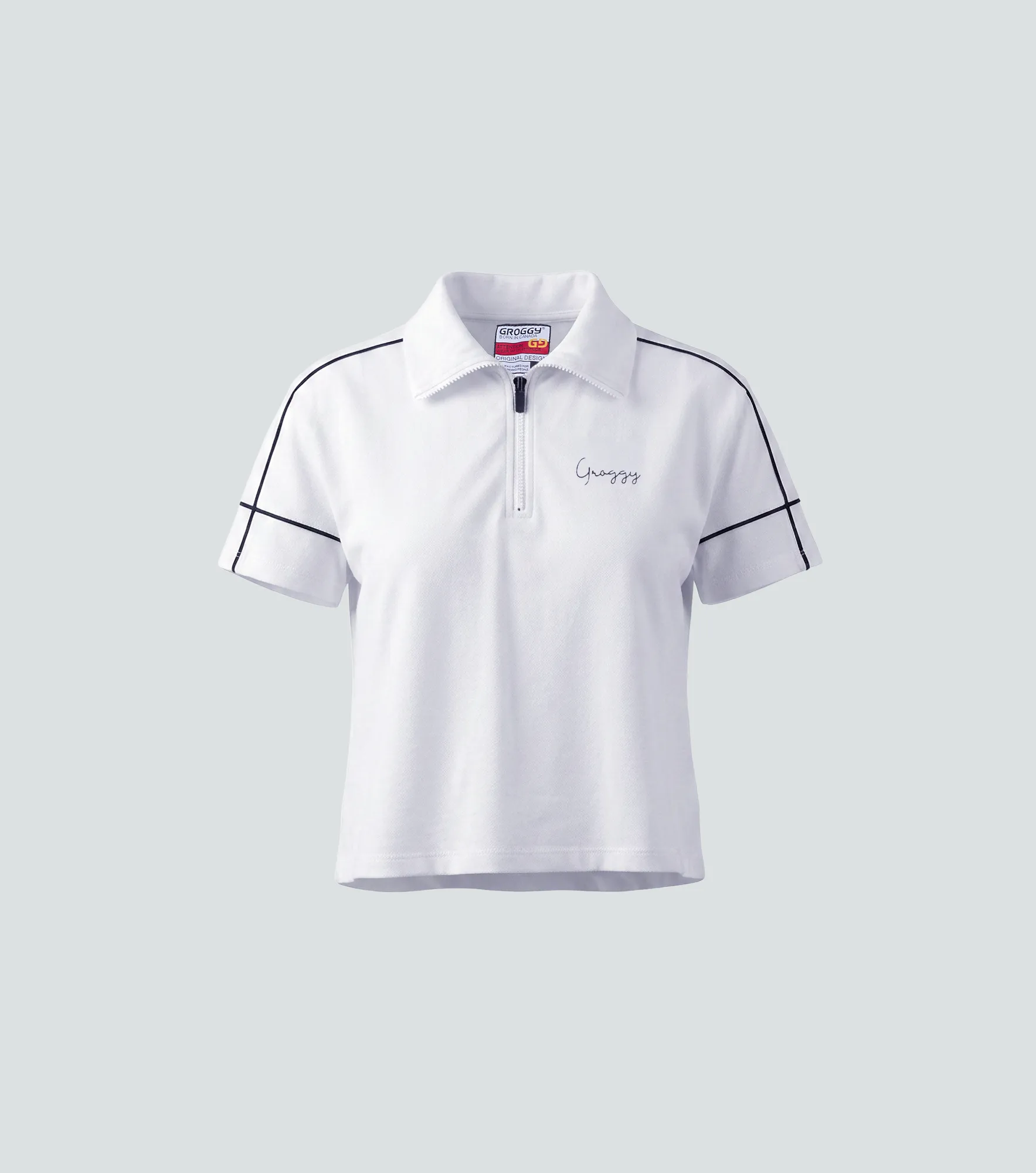 Nari T Shirt Tipo Polo Regular Femenina Groggy 836727 BL