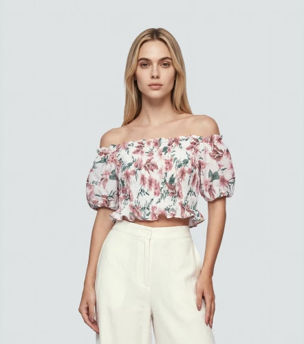 Blusa Para Mujer Con Escote Bardot Encauchada Ruth DerekBL