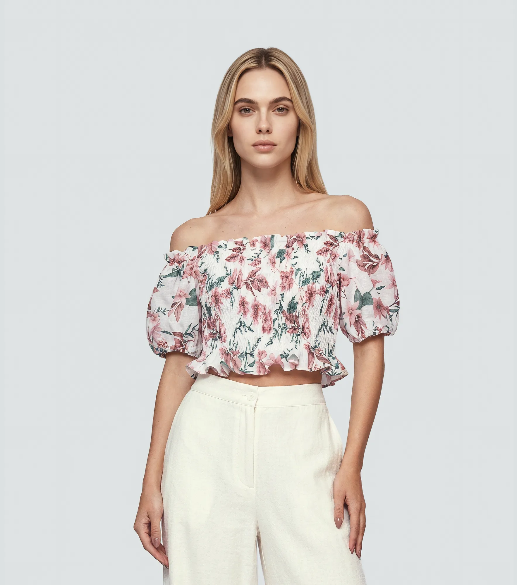 Blusa Para Mujer Con Escote Bardot Encauchada Ruth Derek 837335 BL