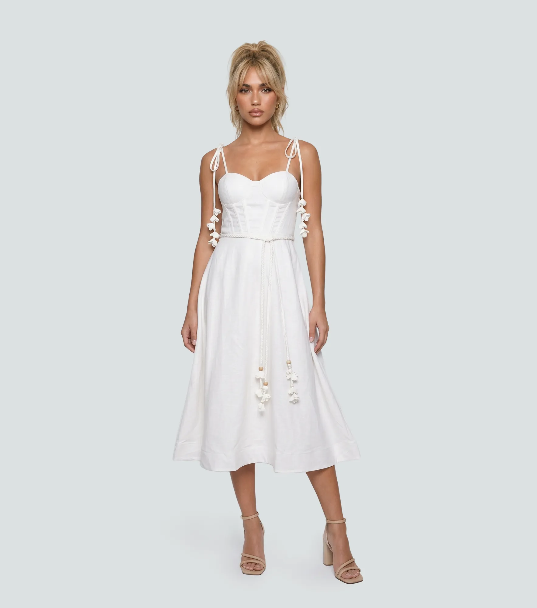 Vestido Midi Unicolor Derek 838923 BL