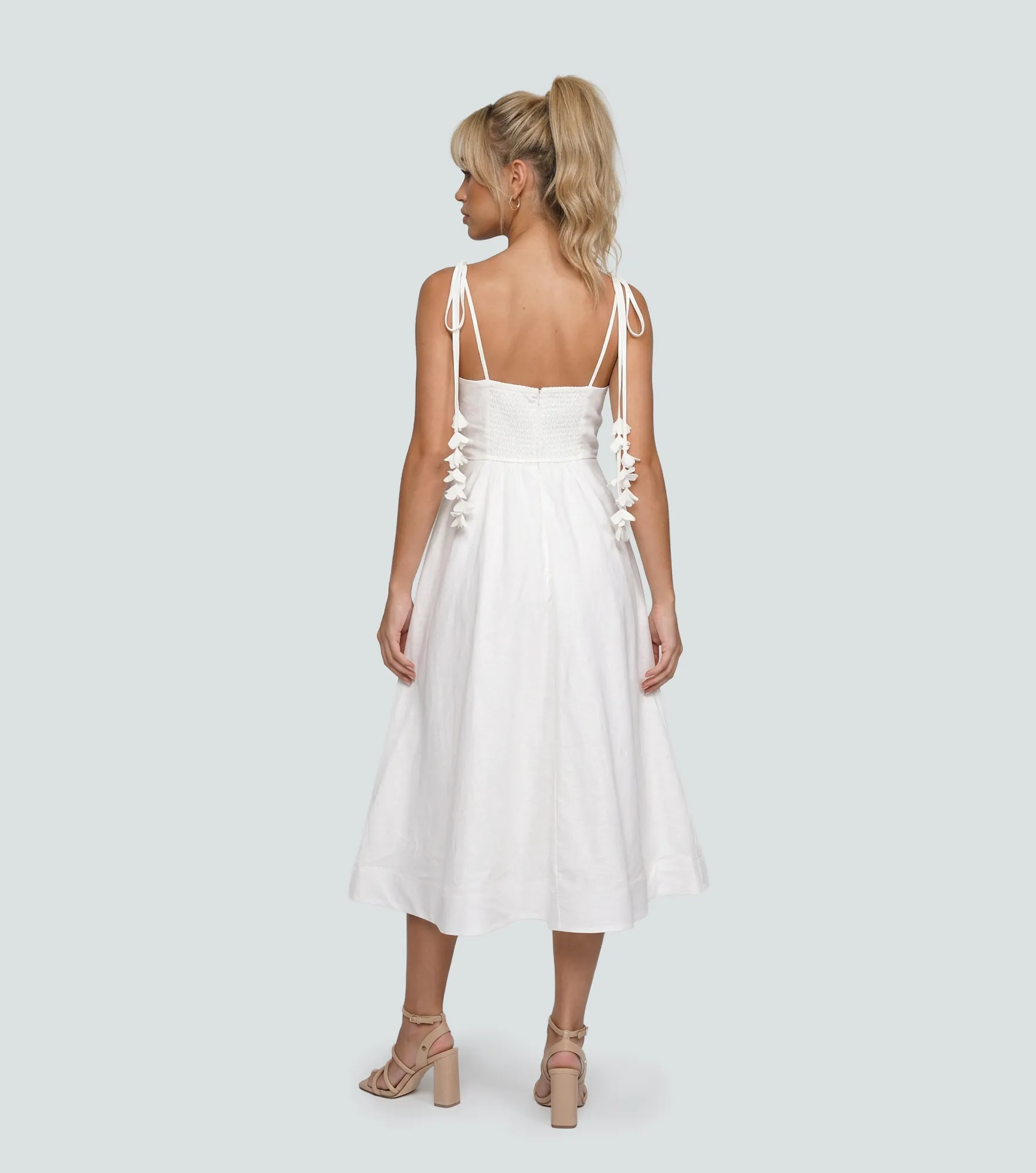 Vestido Midi Unicolor Derek 838923 BL
