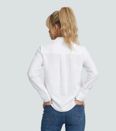 Blusa Camisera Para Mujer En Lino Janice DerekBH