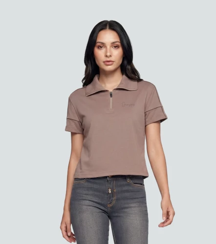 Nari T Shirt Tipo Polo Regular Femenina GroggyKQ