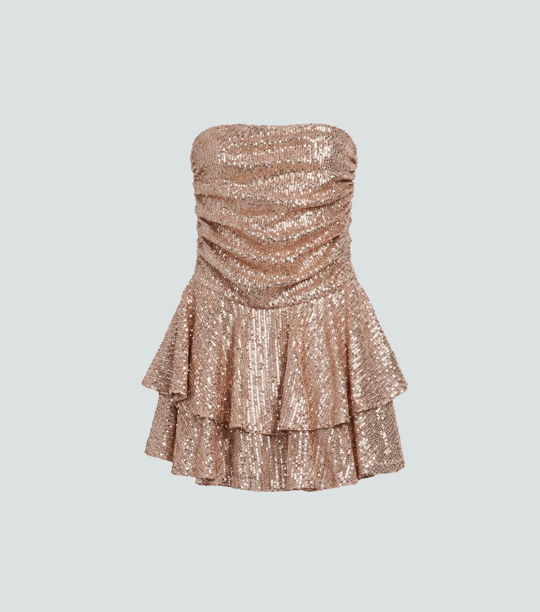 Vestido Corto Strapless Para Mujer Brillante Alia Derek 838396 KQ