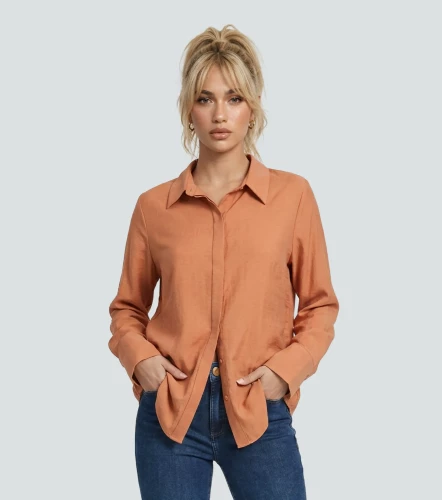 Blusa Camisera Para Mujer En Lino Janice DerekTR
