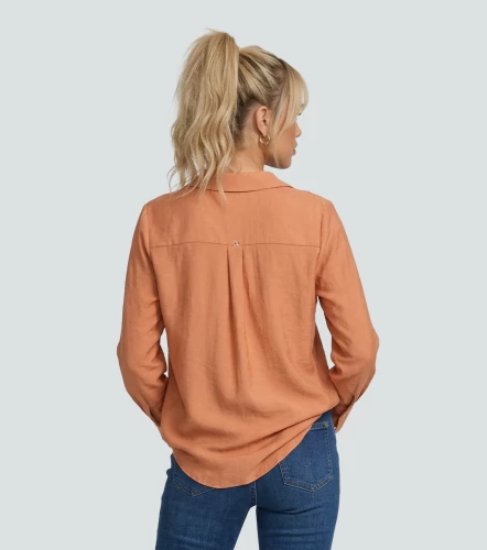 Blusa Camisera Para Mujer En Lino Janice DerekTR