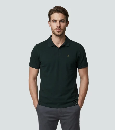 Comfort Joel Polo Unicolor Con Tejidos Al Tono UnserVD