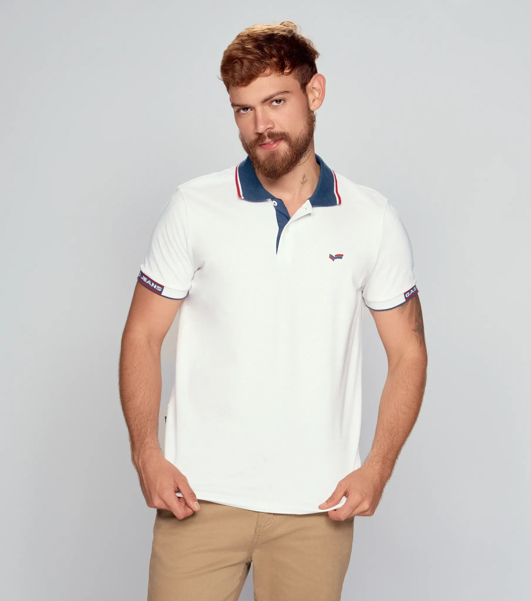 Armeli Polo Slim Fit Masculina Gas 832986 BL