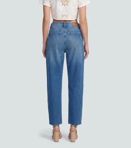 Barcelona Jean Para Mujer Barrel Con Rotos Antonella DerekAZ