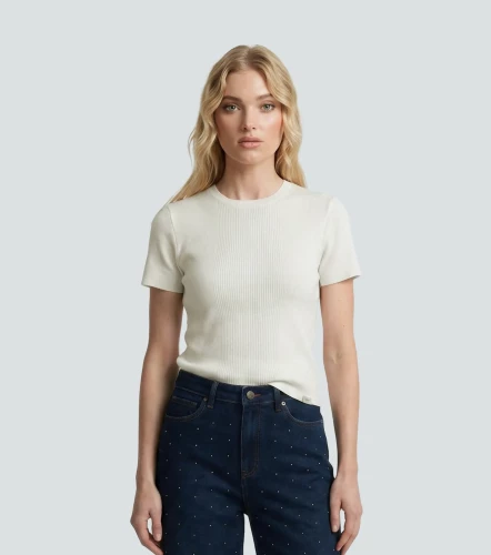 Blusa Tejida Para Mujer Manga Corta Sabrina DerekAR